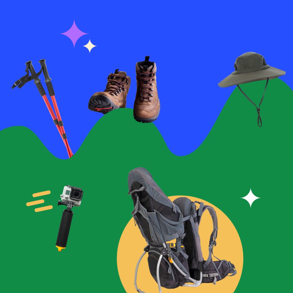 attrezzatura da montagna con sfondo Subito